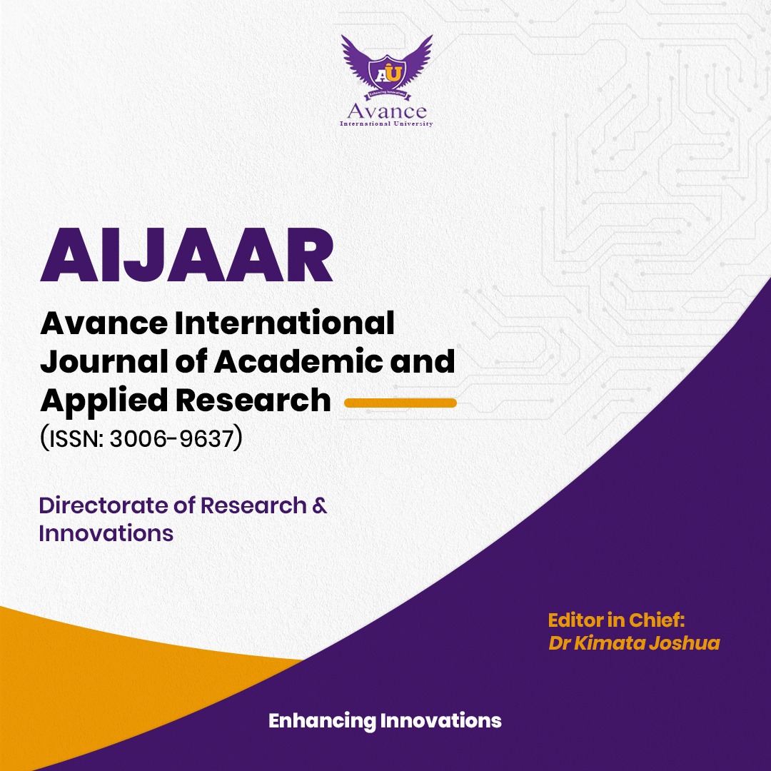 Avance International Journal of Academic and Applied Research